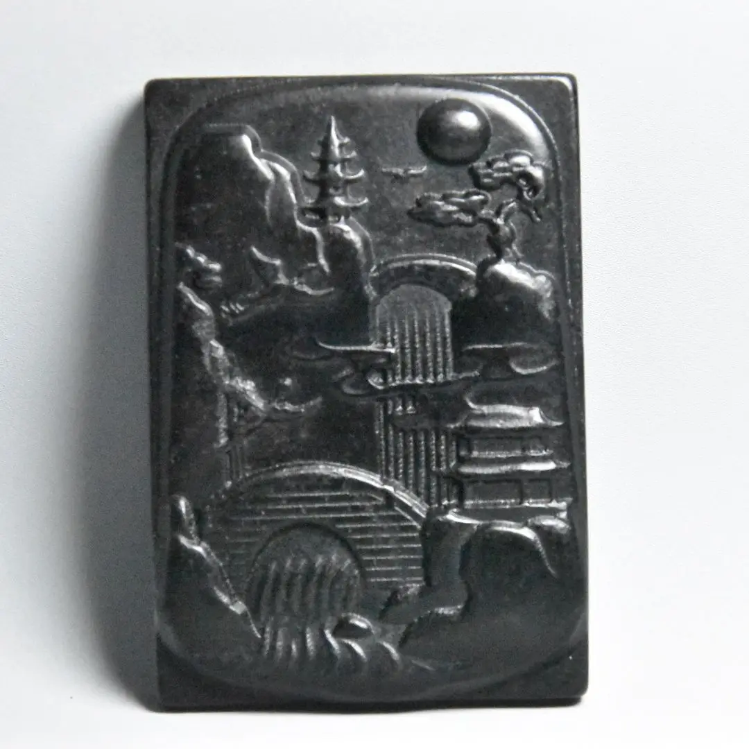 Hongshan Culture Black Iron Magnetic Force Meteorite Sculpture Luck'mountains and rivers'Waist Tag/Pendant Handicraft#4
Hongshan Culture Black Iron Magnetic Force Meteorite Sculpture Luck'mountains and rivers'Waist Tag/Pendant Handicraft#4