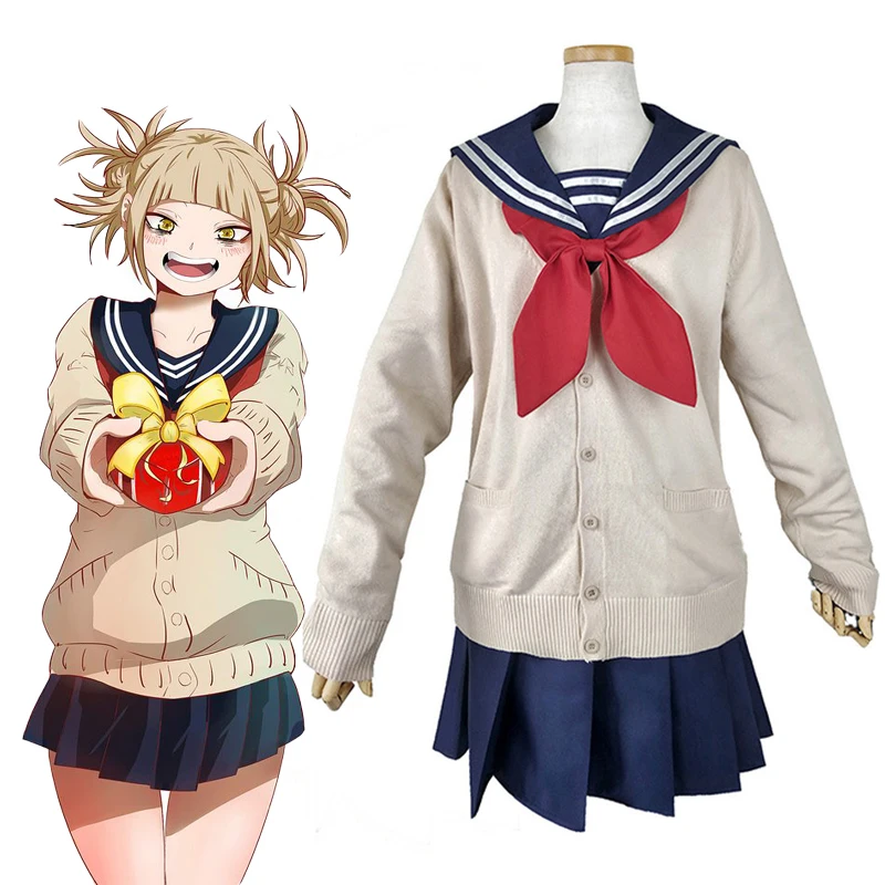 Anime Boku No Hero Academia Himiko Toga Cosplay Costume My Hero Academia Knitted Sweaters JK Uniform Set Halloween Sailor Suit
Anime Boku No Hero Academia Himiko Toga Cosplay Costume My Hero Academia Knitted Sweaters JK Uniform Set Halloween Sailor Suit