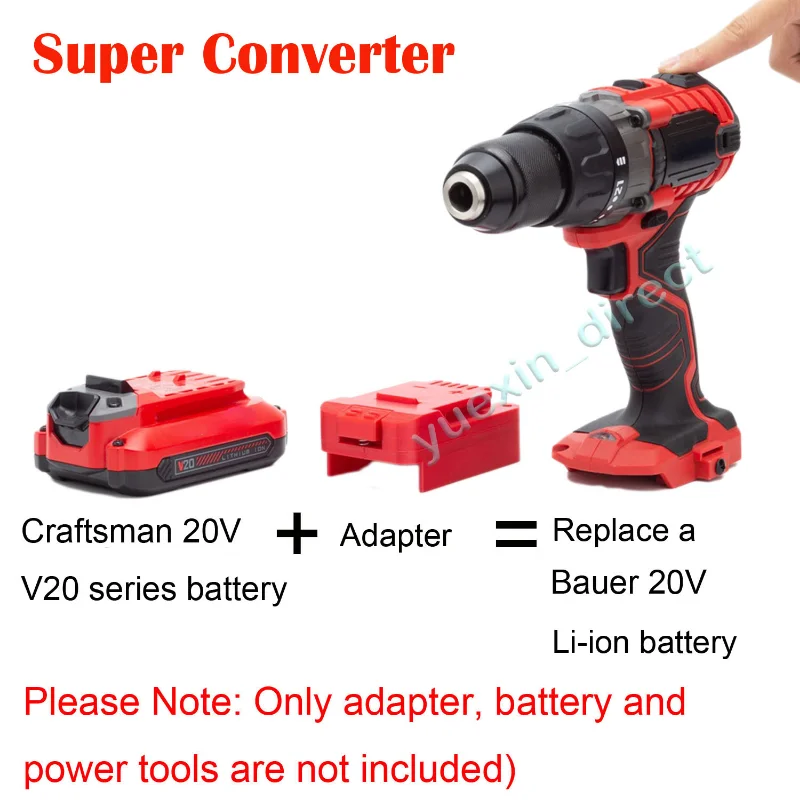 

Adapter For Craftsman V20 Series Battery Convert To Bauer 20V Drill Adapter Electric Drill Modified Tools Connector