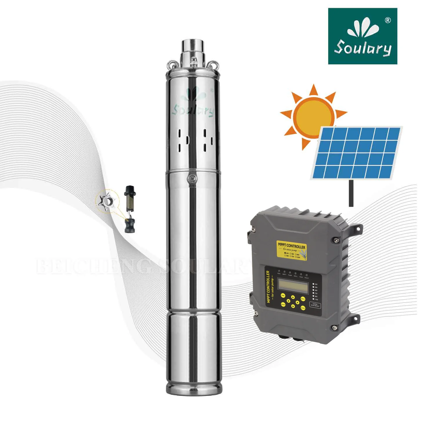 ( Free Shipping ) Best Quality DC Submersible Solar Water Pump, Solar Pumps (1.8m3/hr-100m, Model : 3SPS1.8/100-D24/270 )
( Free Shipping ) Best Quality DC Submersible Solar Water Pump, Solar Pumps (1.8m3/hr-100m, Model : 3SPS1.8/100-D24/270 )