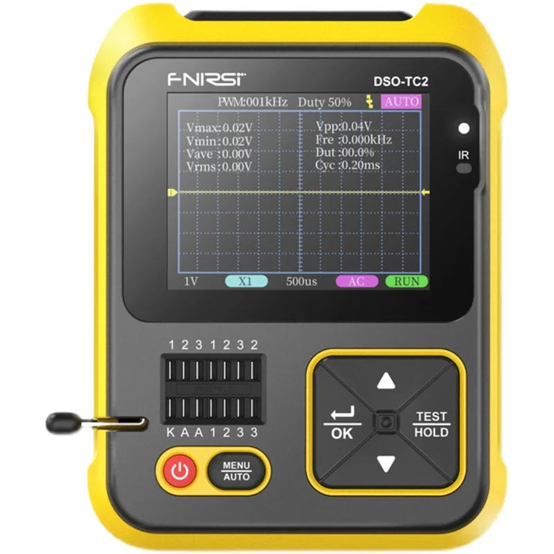 Handheld Digital Oscilloscope LCR Meter Two-in-one DSO-TC2 Portable Electronic DIY Detection Teaching
Handheld Digital Oscilloscope LCR Meter Two-in-one DSO-TC2 Portable Electronic DIY Detection Teaching