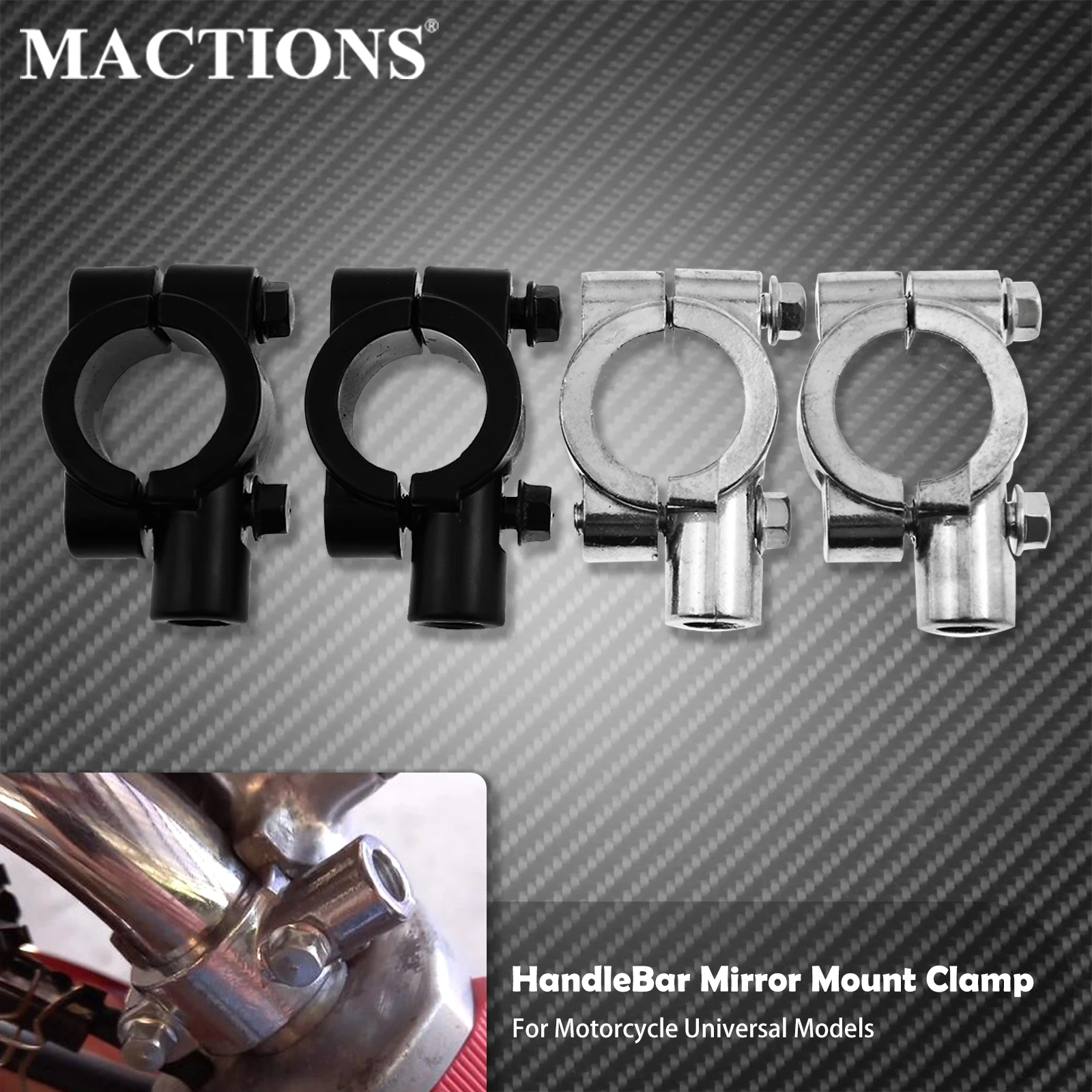 2Pcs/set Motorcycle 8mm 10mm 25mm HandleBar Mirror Mount Clamp Rear View Mirror Holder Bracket Black Silver
2Pcs/set Motorcycle 8mm 10mm 25mm HandleBar Mirror Mount Clamp Rear View Mirror Holder Bracket Black Silver