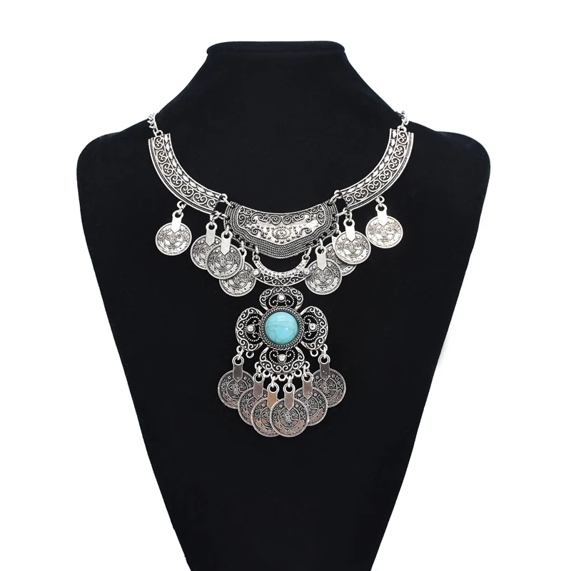 Coins Tassels Women Necklaces Vintage Carved Boho Ethnic Stone Indian Necklaces Bohemian Drop Dangle Chokers Necklaces Female
Coins Tassels Women Necklaces Vintage Carved Boho Ethnic Stone Indian Necklaces Bohemian Drop Dangle Chokers Necklaces Female