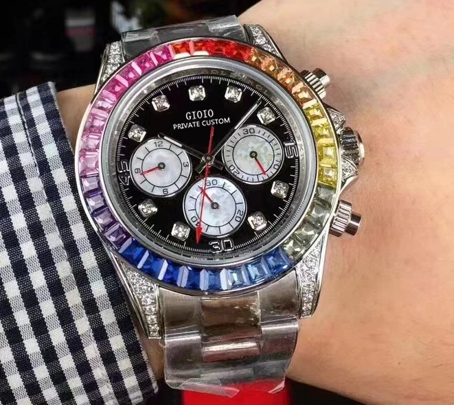 40mm High Quality Mens Automatic Mechanical Watch Black White Rose Gold Diamond Rainbow Silver Stainless Steel Luminous Sapphire
40mm High Quality Mens Automatic Mechanical Watch Black White Rose Gold Diamond Rainbow Silver Stainless Steel Luminous Sapphire