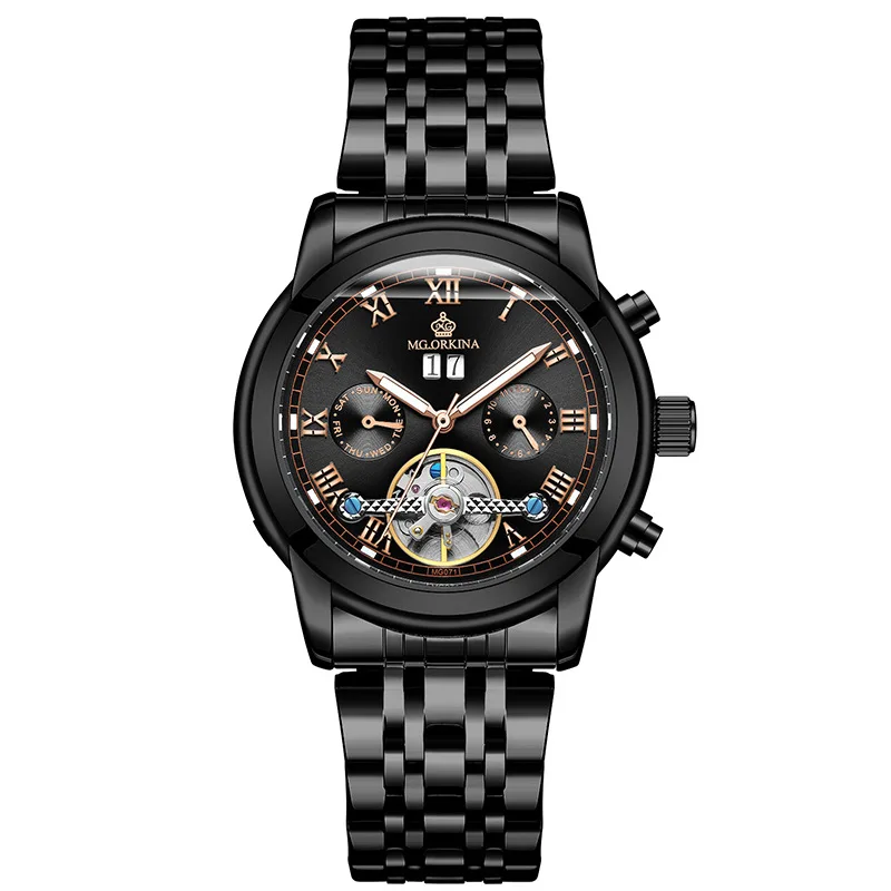 Swiss New Men's Watch Business Steel Band Fully Automatic Mechanical Watch Calendar Pointer Hollow Waterproof Watch Wholesale
Swiss New Men's Watch Business Steel Band Fully Automatic Mechanical Watch Calendar Pointer Hollow Waterproof Watch Wholesale