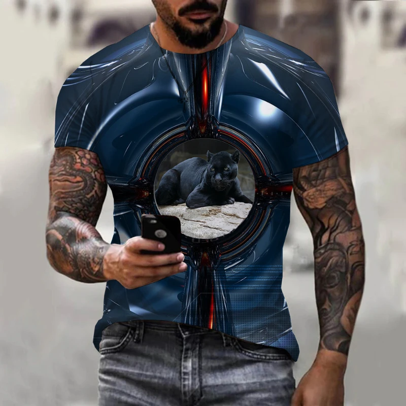 Футболка Мужская/женская с коротким рукавом и 3D-принтом животного
Футболка Мужская/женская с коротким рукавом и 3D-принтом животного