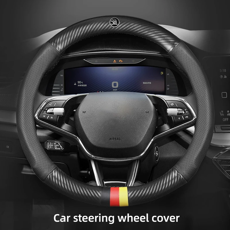 Microfiber Leather Car Steering Wheel Cover 37-38cm for Skoda Fabia Octavia A7 RS Superb Rapid Karoq Auto interior Decoration
Microfiber Leather Car Steering Wheel Cover 37-38cm for Skoda Fabia Octavia A7 RS Superb Rapid Karoq Auto interior Decoration