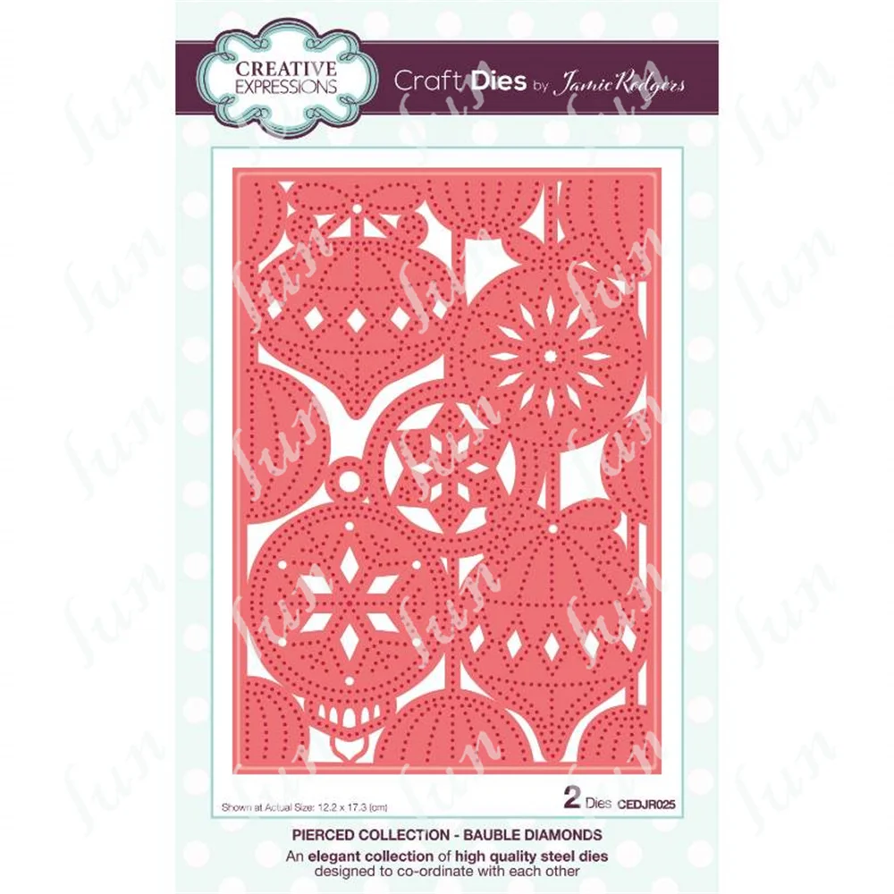 Metal Cutting Dies Stencil Bauble Diamonds Craft Die Cuts for Diy Scrapbooking Material Album Paper Card Embossing Template
Metal Cutting Dies Stencil Bauble Diamonds Craft Die Cuts for Diy Scrapbooking Material Album Paper Card Embossing Template