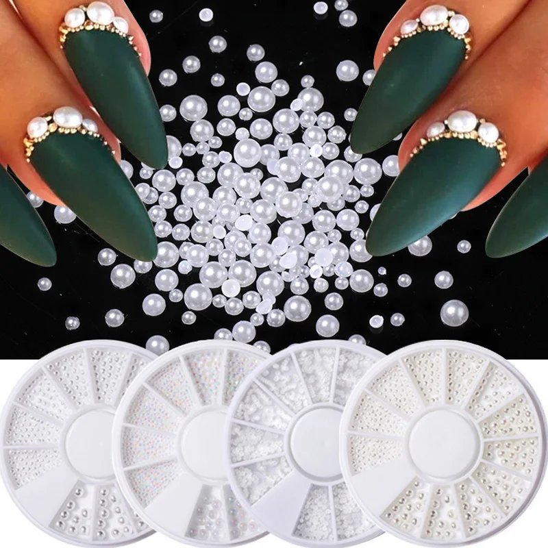1 Box 3D Nail Pearl Beads Mix Sizes White Nail Art Tips Half/Round Pearls Jewelry Rhinestone Decoration DIY Manicure Supply
1 Box 3D Nail Pearl Beads Mix Sizes White Nail Art Tips Half/Round Pearls Jewelry Rhinestone Decoration DIY Manicure Supply