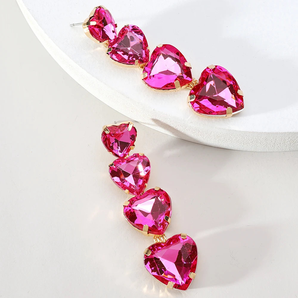 Fashion Colorful Heart Clear Crystal Cute Long Hanging Earrings For Women 2022 Trend Luxury Design Fairy Wedding Party Jewelry
Fashion Colorful Heart Clear Crystal Cute Long Hanging Earrings For Women 2022 Trend Luxury Design Fairy Wedding Party Jewelry