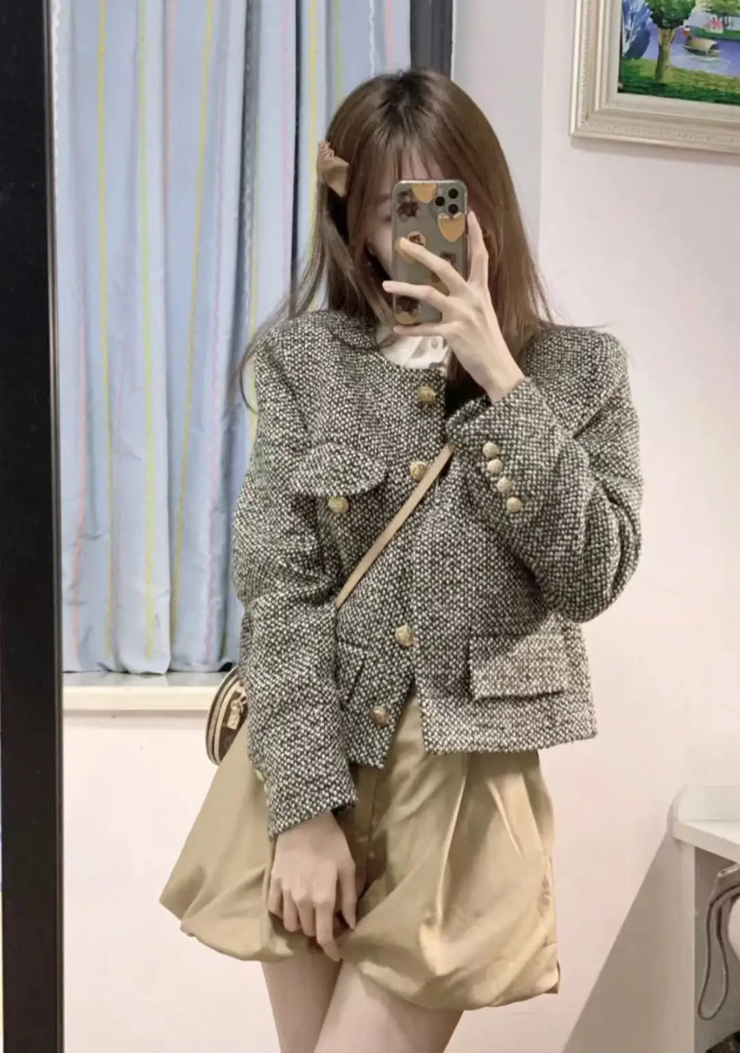 Autumn Tweed Coat Women Korean Elegant Temperament Round Neck Jackets Coats Chic Single-Breasted Jacket Casaco Feminino E260
Autumn Tweed Coat Women Korean Elegant Temperament Round Neck Jackets Coats Chic Single-Breasted Jacket Casaco Feminino E260