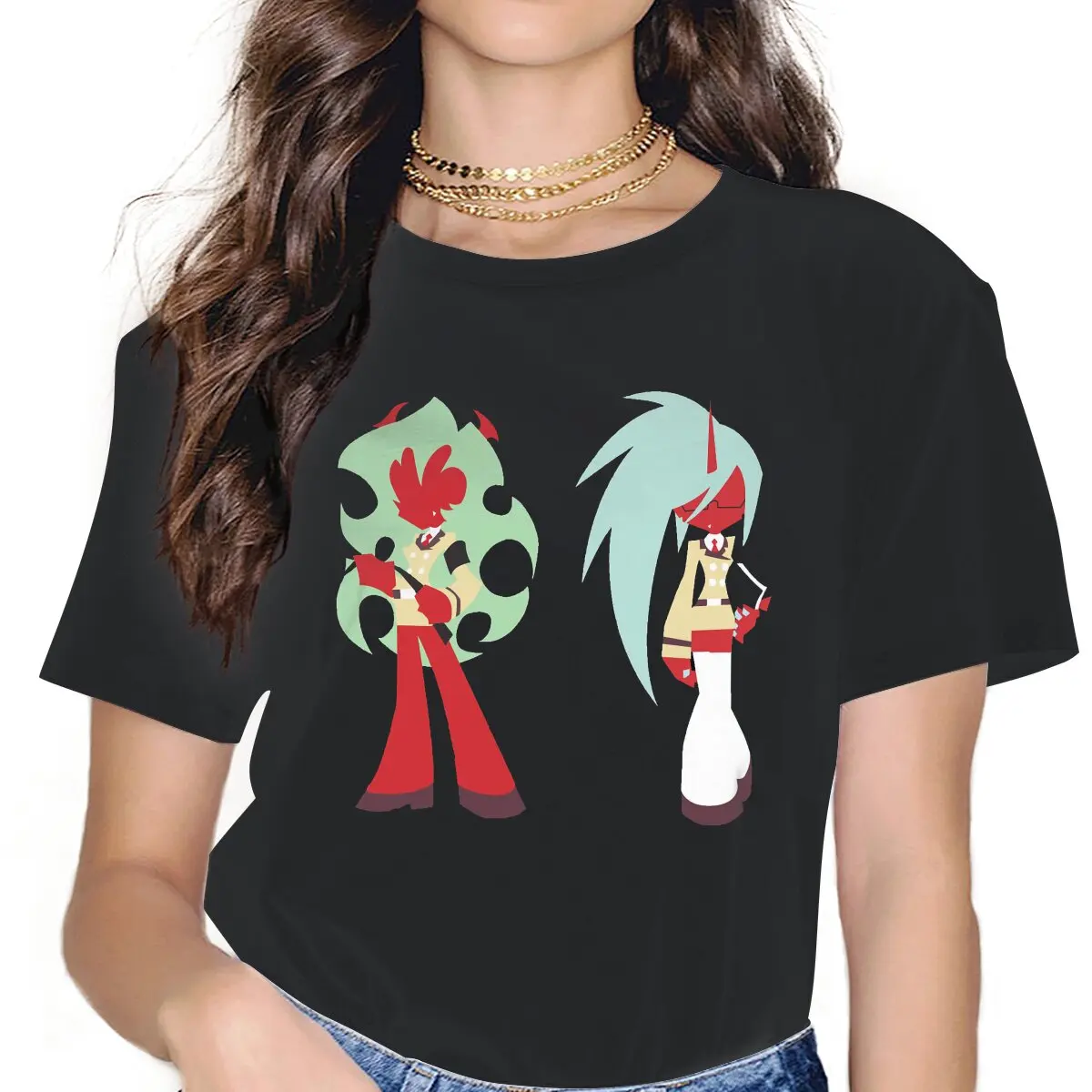 Simplistic Scanty Kneesocks Essential Women Clothing Panty And Stocking With Garterbelt Japanese Anime Graphic Female Tshirts
Simplistic Scanty Kneesocks Essential Women Clothing Panty And Stocking With Garterbelt Japanese Anime Graphic Female Tshirts