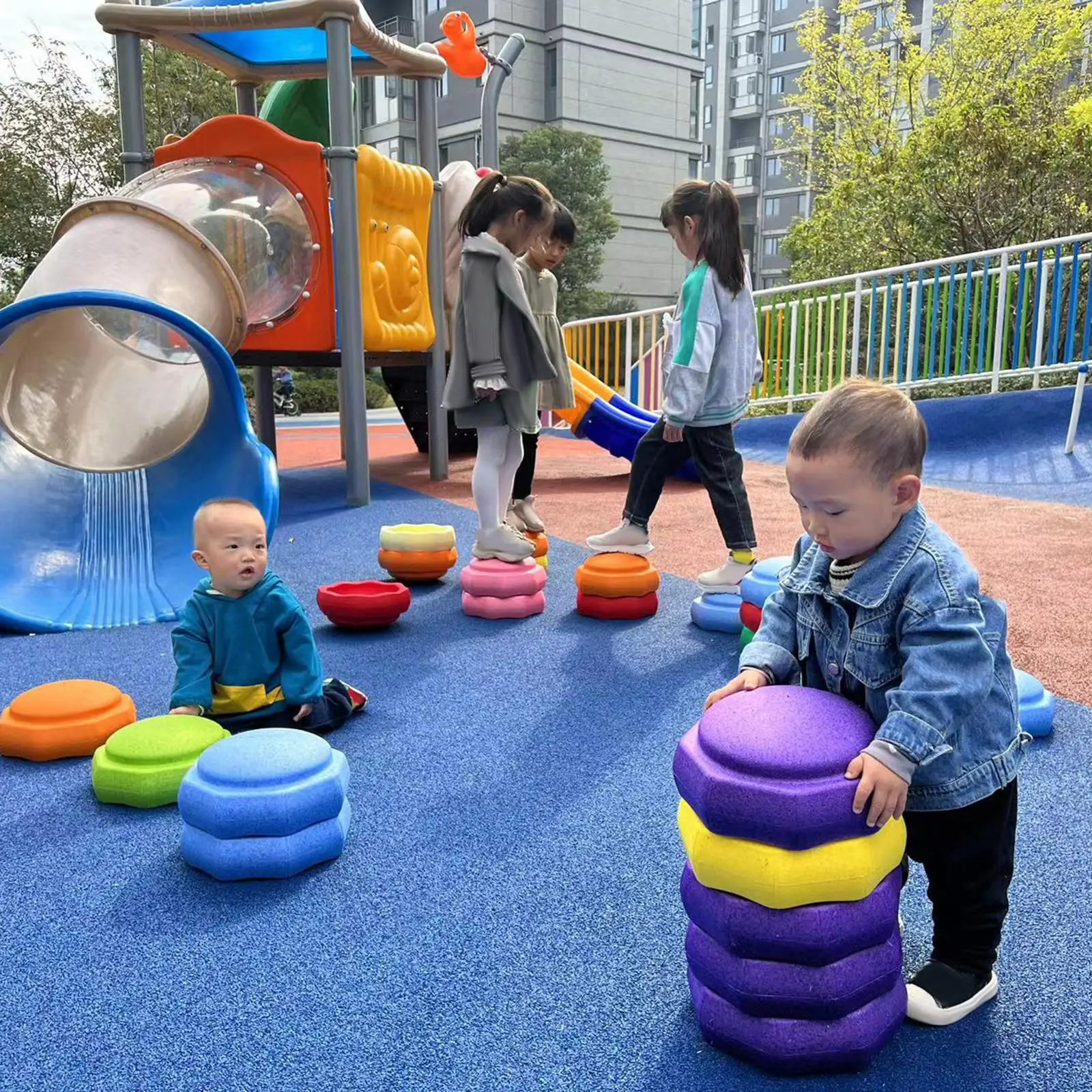 

Balance Stepping Stone Nonslip Diameter 27.5cm Promote Coordination and Stability Ages 3 Years and up Kids Balance River Stones