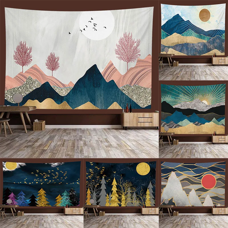 Tapestry Wall Background Spectacular Mountain Sunrise Scene Bedroom Natural Scenery Livingroom Decoration Hanging Cloth
Tapestry Wall Background Spectacular Mountain Sunrise Scene Bedroom Natural Scenery Livingroom Decoration Hanging Cloth