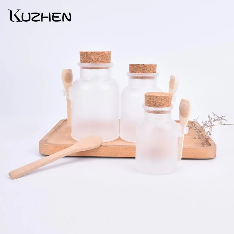 Empty Bath Salt Bottle Plastic Matte Cork Jar Women Mask Facial Container Refillable Bottle With Wood Spoon 100ML/200ML/300ML
Empty Bath Salt Bottle Plastic Matte Cork Jar Women Mask Facial Container Refillable Bottle With Wood Spoon 100ML/200ML/300ML