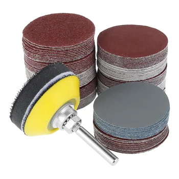 Sanding Disc 50mm Alumina Sanding Pads 60-3000 Grit Round Sanding Sheet Wear Resistant Sanding Paper for Metal Wood Glass Car