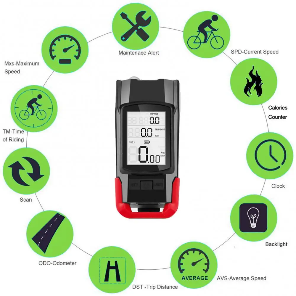 4 Mode USB Bicycle Computer Bike Light Lamp 3 Mode Horn Flashlight Cycle Bike Speedometer Led Front Lights Cycling Headlight
4 Mode USB Bicycle Computer Bike Light Lamp 3 Mode Horn Flashlight Cycle Bike Speedometer Led Front Lights Cycling Headlight