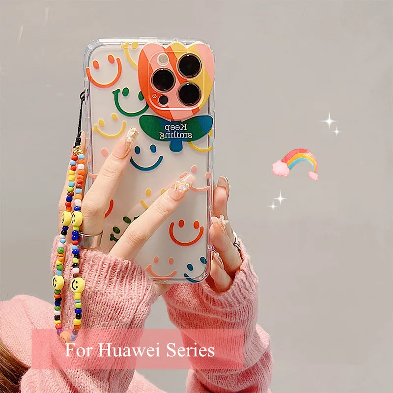 Colorful Smile Bracelet Strap Lanyard Transparent Phone Case For Huawei Honor 50 Nova 9 Nova9 Honor50 Clear Chain Back Cover
Colorful Smile Bracelet Strap Lanyard Transparent Phone Case For Huawei Honor 50 Nova 9 Nova9 Honor50 Clear Chain Back Cover