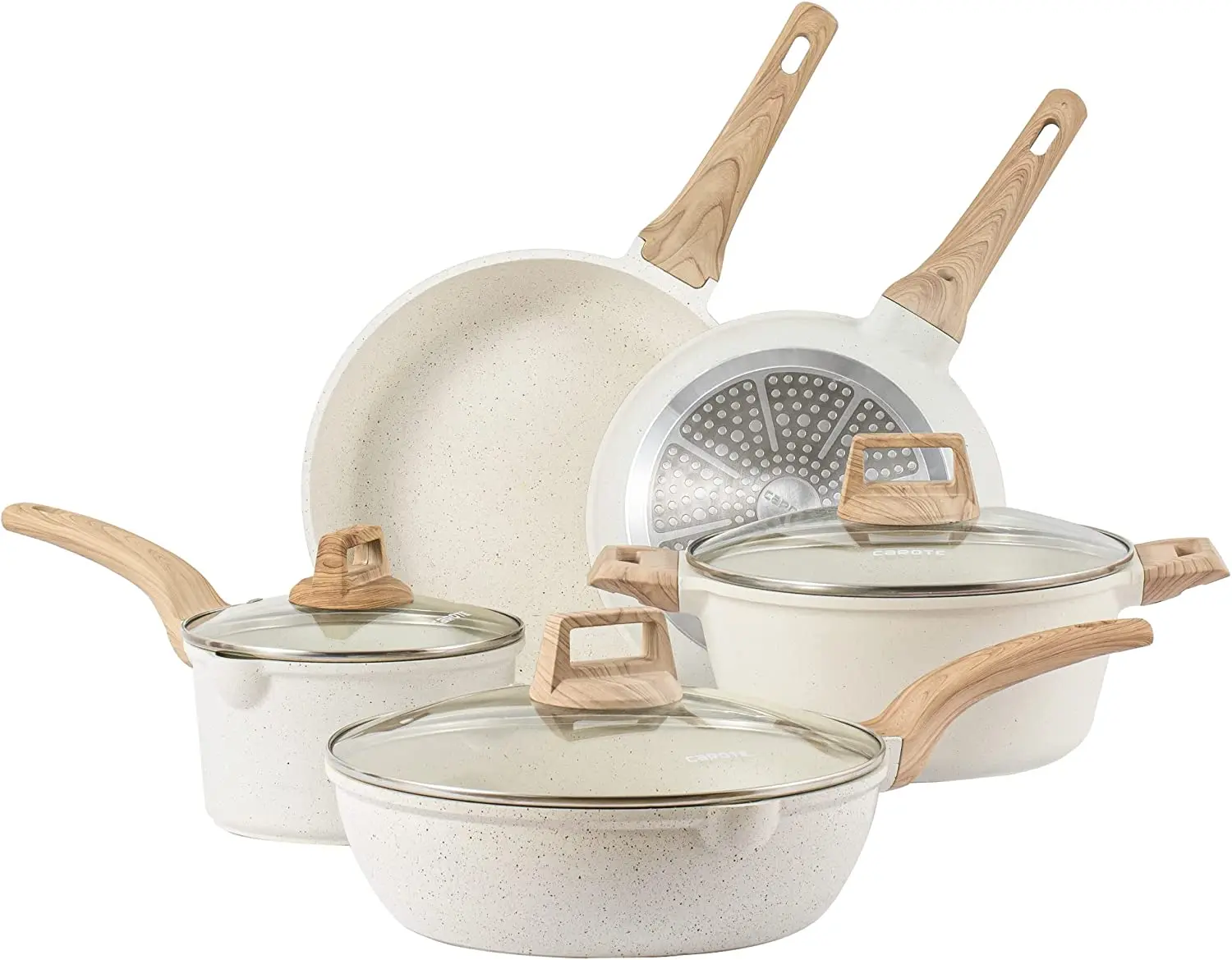 USA STOCK Nonstick Pots and Pans Set White Granite Induction Cookware Set 8Pcs Kitchen Essentials Cooking Set (PFOS , PFOA Free)
USA STOCK Nonstick Pots and Pans Set White Granite Induction Cookware Set 8Pcs Kitchen Essentials Cooking Set (PFOS , PFOA Free)