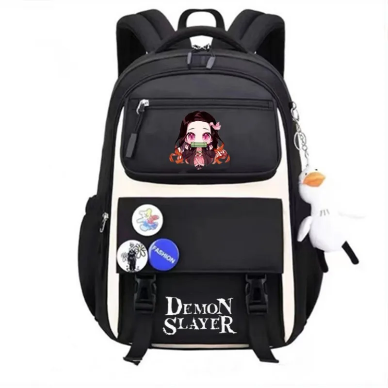 

Kamado Nezuko Demon Slayer Anime Cosplay Unisex Students School Bag Backpack Cartoon Bookbag Laptop Travel Rucksack Outdoor Bag