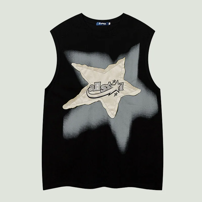 Футболка мужская хлопковая без рукавов в стиле хип-хоп, ретро жилет в стиле пэчворк с вышивкой звезд, уличная одежда, повседневная свободная Спортивная майка в стиле унисекс, на лето
Футболка мужская хлопковая без рукавов в стиле хип-хоп, ретро жилет в стиле пэчворк с вышивкой звезд, уличная одежда, повседневная свободная Спортивная майка в стиле унисекс, на лето