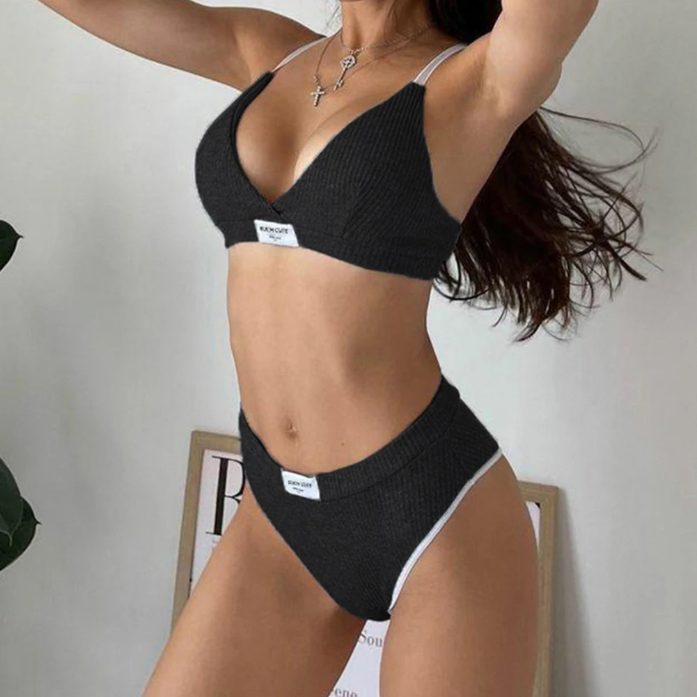 Women Bra Panty Set Sports Ribbed Comfortable V Neck Sports Bra Set Seamless Underwear Pajamas Suit Set Breathable Bra Sets
Women Bra Panty Set Sports Ribbed Comfortable V Neck Sports Bra Set Seamless Underwear Pajamas Suit Set Breathable Bra Sets