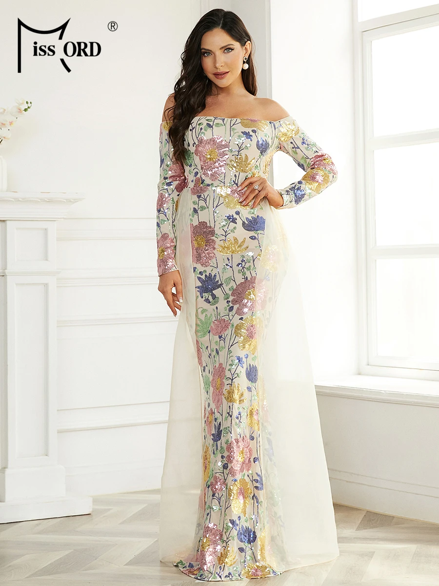 Missord 2023 Elegant Wedding Guest Dress Women Long Sleeve Floral Sequins Mesh Draped Bodycon Evening Party Prom Dresses Gown
Missord 2023 Elegant Wedding Guest Dress Women Long Sleeve Floral Sequins Mesh Draped Bodycon Evening Party Prom Dresses Gown