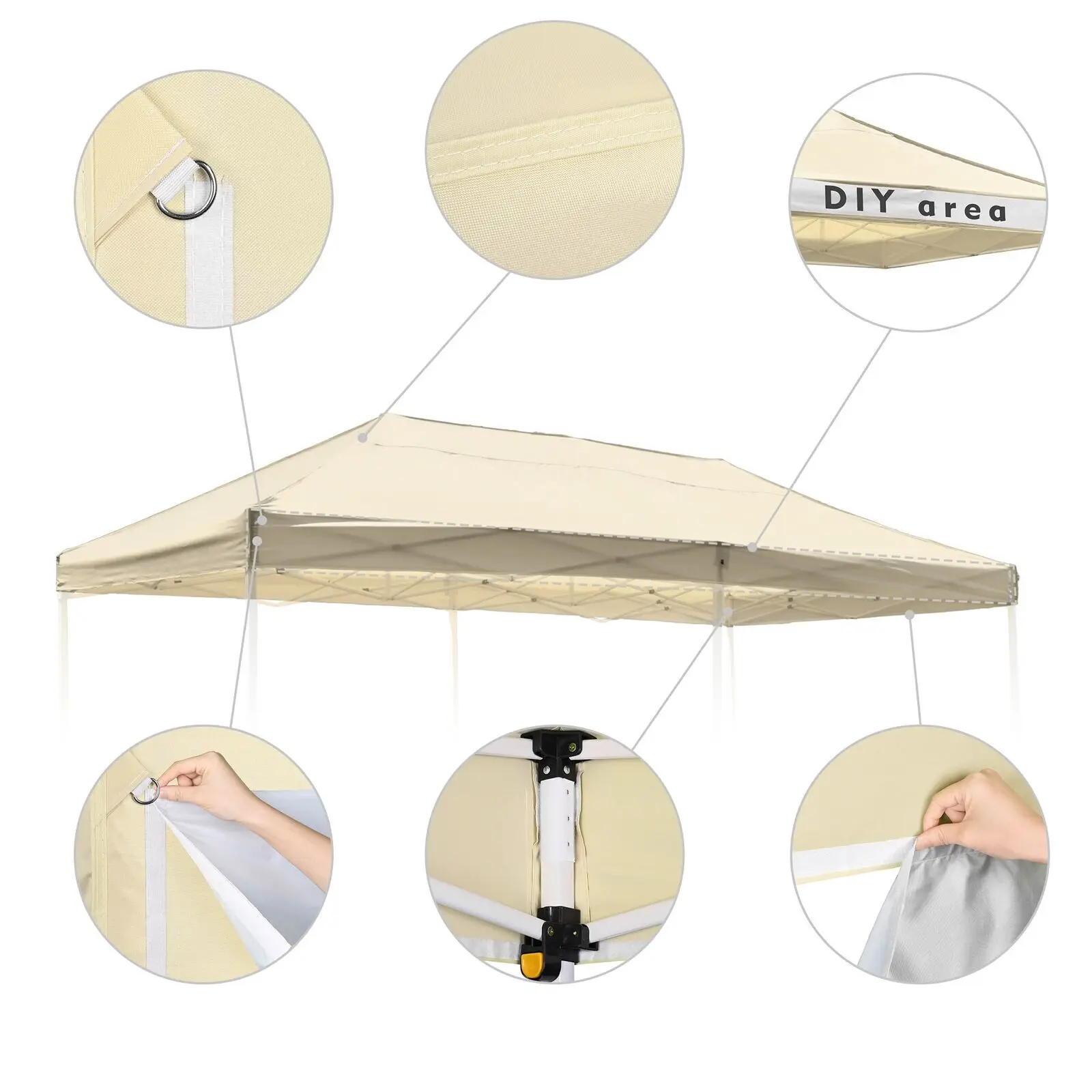 10X20ft UV30+ Protection & Fade Resistance Pop Up Canopy Replacement Top/Beige
10X20ft UV30+ Protection & Fade Resistance Pop Up Canopy Replacement Top/Beige