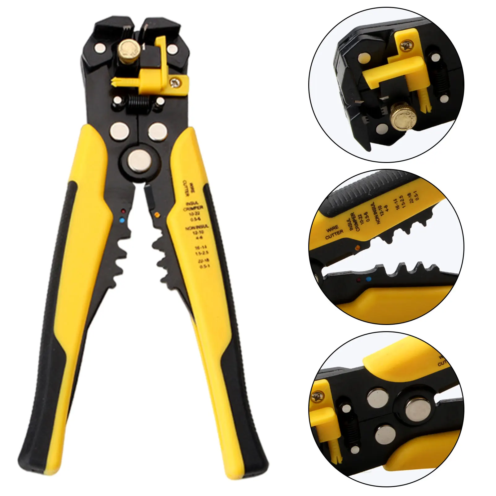 5 in 1 Wire Stripper Self-adjusting Cable Cutter Crimper Automatic Wire Stripping Tool Cutting Pliers Tool for Industry
5 in 1 Wire Stripper Self-adjusting Cable Cutter Crimper Automatic Wire Stripping Tool Cutting Pliers Tool for Industry