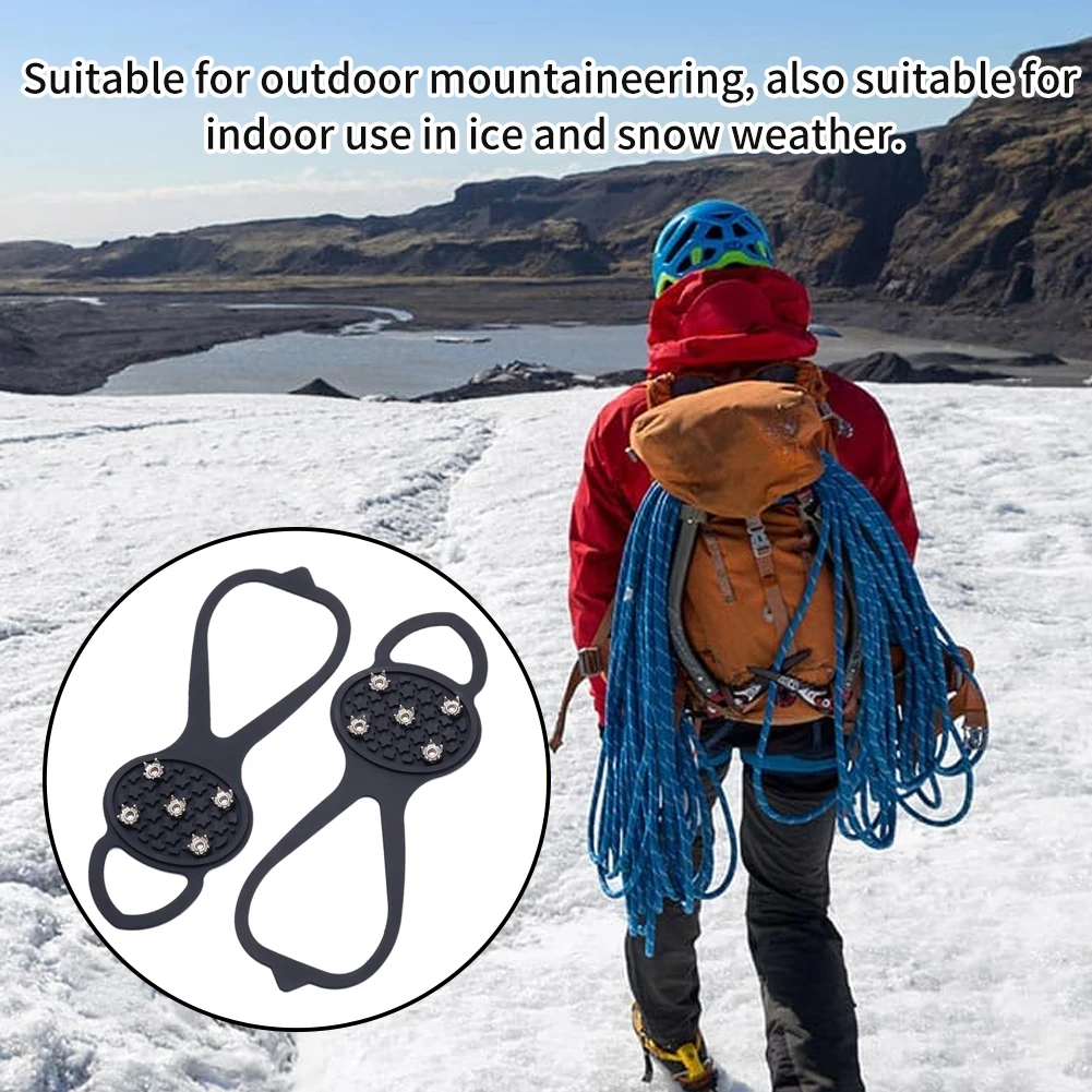 1pair Traction Cleat Footwear Safety Spikes Ice Gripper 5 Teeth Crampon Anti Slip Accessory Hiking Universal Outdoor Climbing
1pair Traction Cleat Footwear Safety Spikes Ice Gripper 5 Teeth Crampon Anti Slip Accessory Hiking Universal Outdoor Climbing