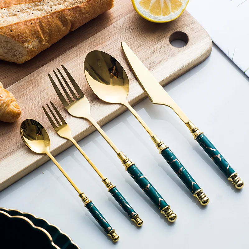 Ceramic stainless steel knife and fork marbled steak western tableware stainless steel coffee spoon fruit fork tableware set
Ceramic stainless steel knife and fork marbled steak western tableware stainless steel coffee spoon fruit fork tableware set
