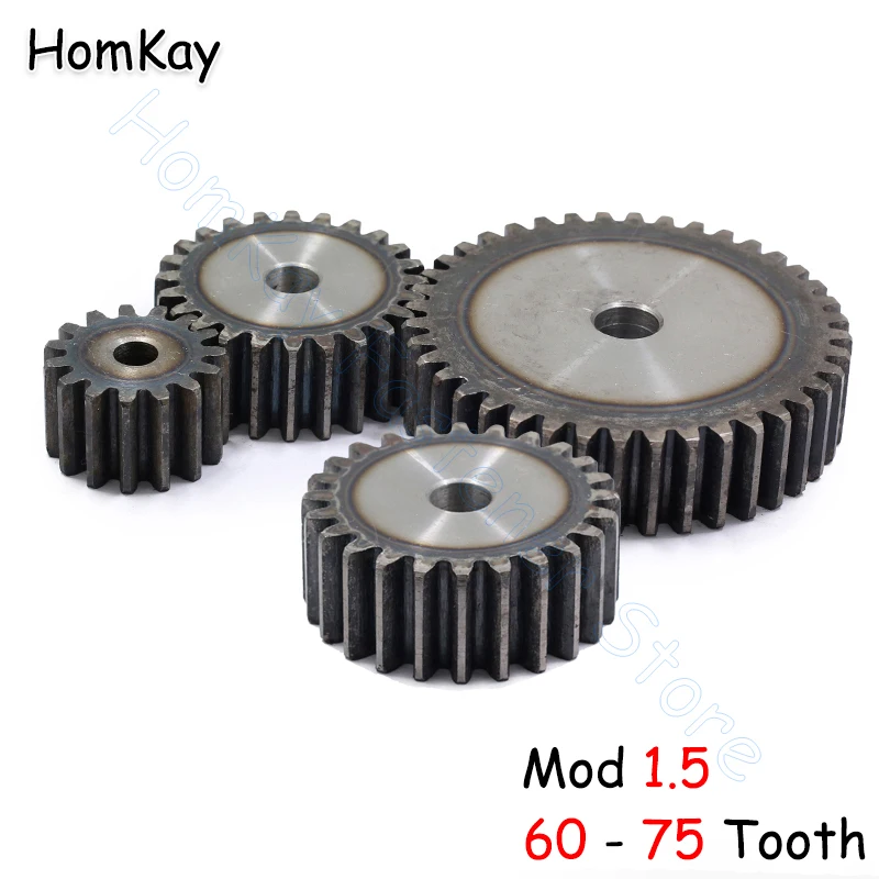 

Mod 1.5 Spur Gear 60T-75T Metal Transmission Gears 45# Steel Thick 15mm 1M 60 61 62 63 64 65 66 67 68 69 70 71 72 73 74 75 Tooth