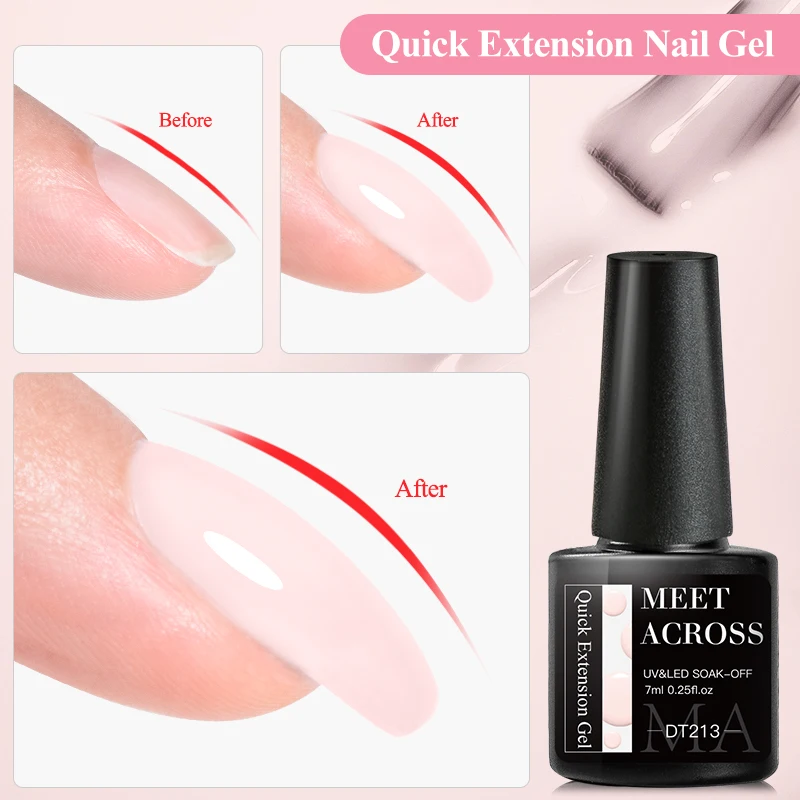 MEET ACROSS 7ml Quick Extension Gel Construct Hard Gel Semi Permanent UV LED UV Gel Nail Art Design Faux Ongles Nails Accesorios
MEET ACROSS 7ml Quick Extension Gel Construct Hard Gel Semi Permanent UV LED UV Gel Nail Art Design Faux Ongles Nails Accesorios