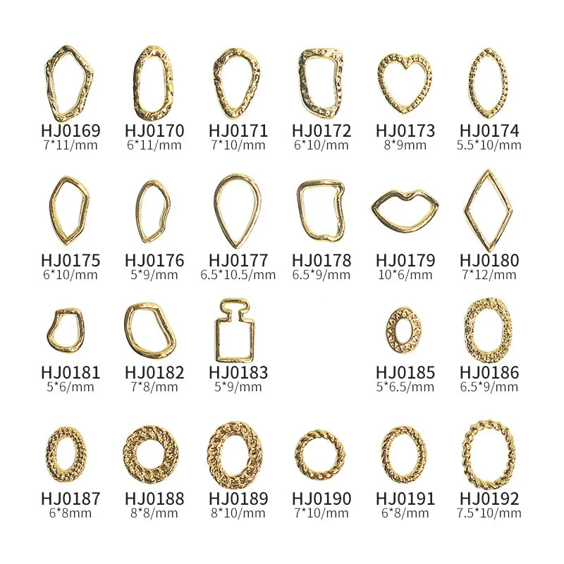 50Pcs Geographic Nail Art Frame Decoration Alloy Gold Hollow Designer Nail Art Charms For Multi-Shapes Manicure Gem Stones
50Pcs Geographic Nail Art Frame Decoration Alloy Gold Hollow Designer Nail Art Charms For Multi-Shapes Manicure Gem Stones