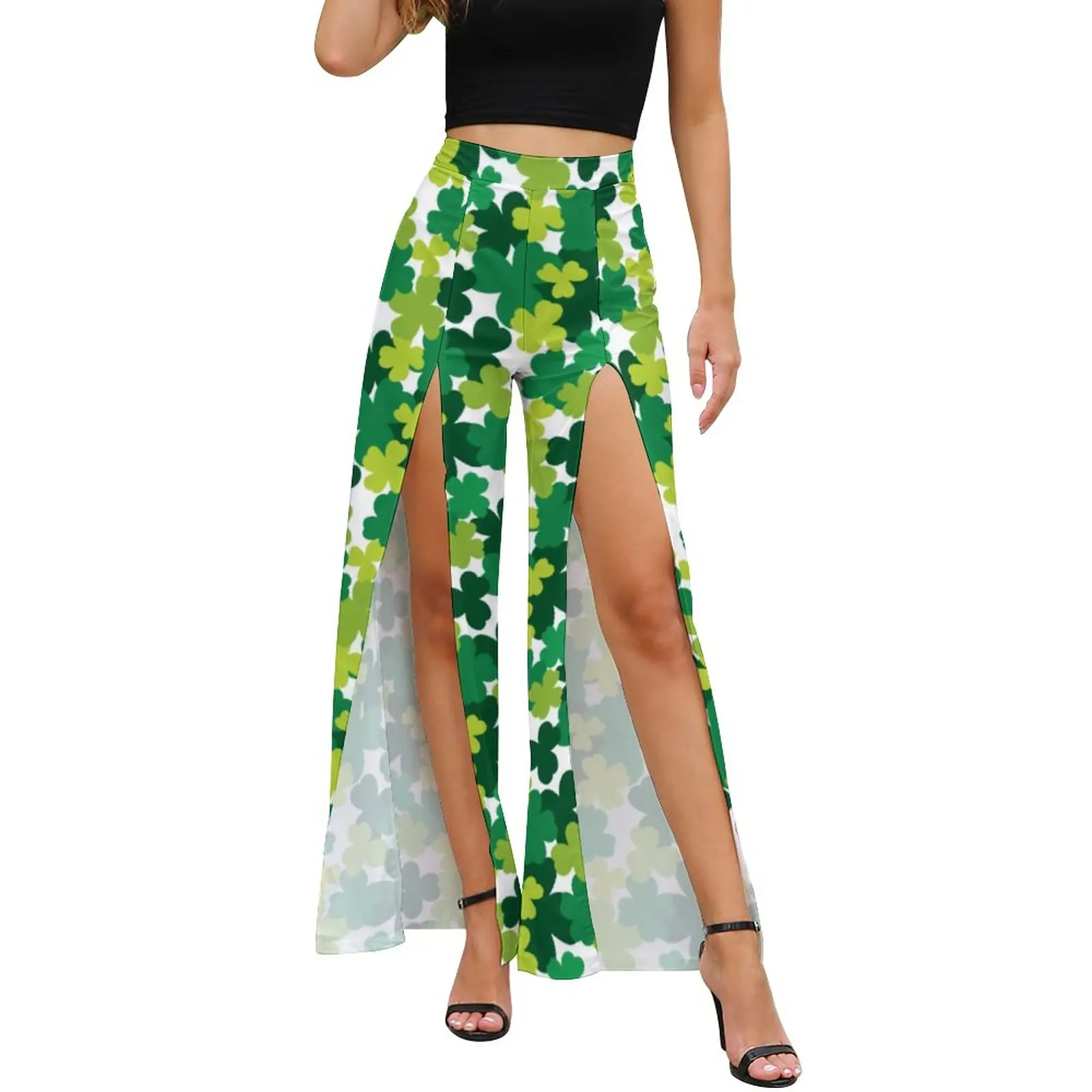 Shamrock Pattern Pants Daily St Sexy Workout Wide Leg Pants Female High Waist Streetwear Printed Trousers
Shamrock Pattern Pants Daily St Sexy Workout Wide Leg Pants Female High Waist Streetwear Printed Trousers