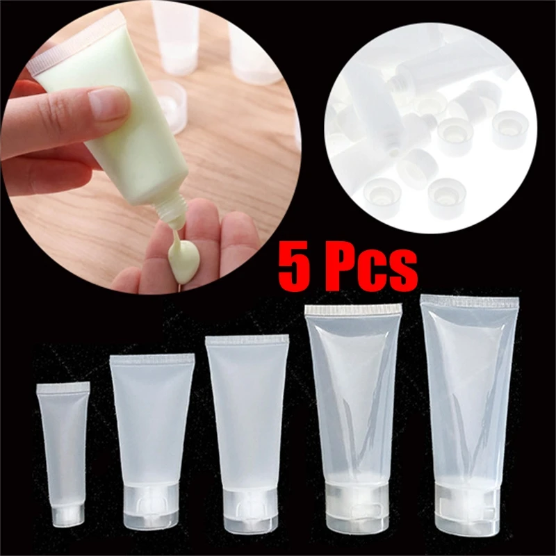 5Pcs 5/10/15ml Travel Size Empty Matte Clear Tube Cosmetic Cream Lotion Shampoo Bath Squeeze Lotion Containers Refillable Bottle
5Pcs 5/10/15ml Travel Size Empty Matte Clear Tube Cosmetic Cream Lotion Shampoo Bath Squeeze Lotion Containers Refillable Bottle