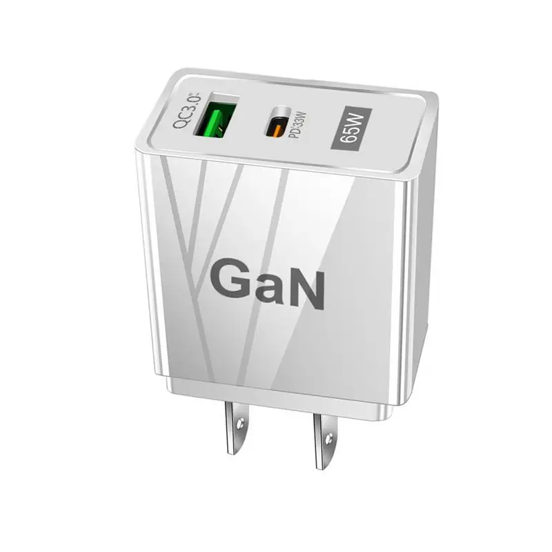 QC3.0 65W GaN Adapter PD33W 2 Ports GaN Fast Charger Provide A Safe Charging Experience USB Charger Plug Suitable For Various
QC3.0 65W GaN Adapter PD33W 2 Ports GaN Fast Charger Provide A Safe Charging Experience USB Charger Plug Suitable For Various