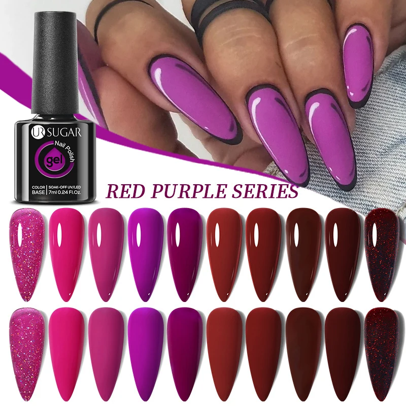 UR SUGAR 7ml Glass Bottle Deep Purple Comic Nails Gel Polish Autumn Winter Manicure Semi Permanent Soak Off UV LED Nail Art
UR SUGAR 7ml Glass Bottle Deep Purple Comic Nails Gel Polish Autumn Winter Manicure Semi Permanent Soak Off UV LED Nail Art