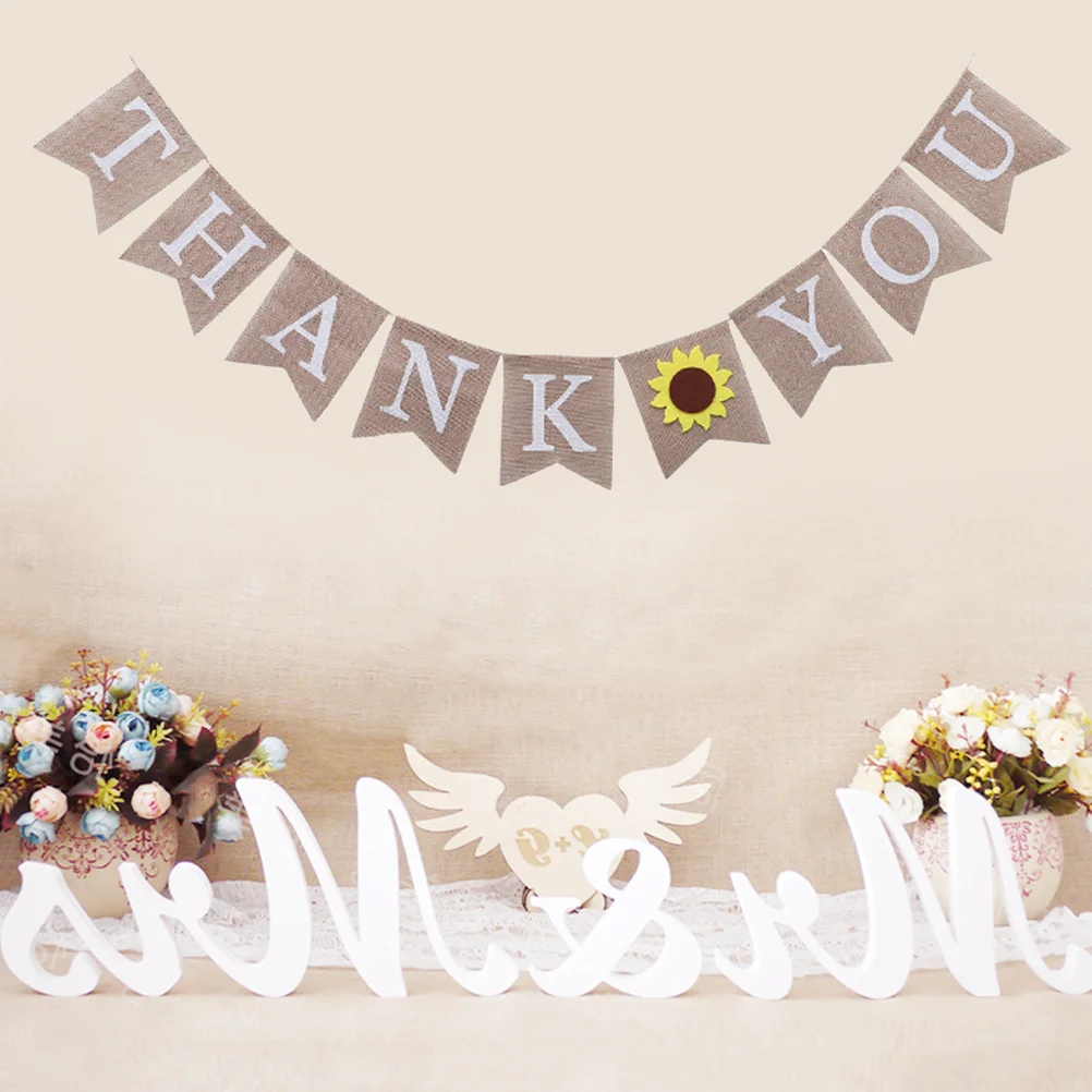 Letters Bunting Banner Sunflower Decorative Linen Burlap Banner Party Supplies for Thanksgiving
Letters Bunting Banner Sunflower Decorative Linen Burlap Banner Party Supplies for Thanksgiving