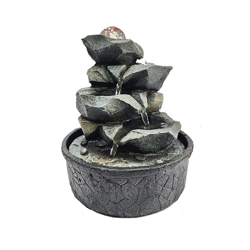 Cascading Tabletop Water Fountains with LED Light Indoor Rockery Waterfall Fountain Quiet and Relaxing Water Sound Desktop Size
Cascading Tabletop Water Fountains with LED Light Indoor Rockery Waterfall Fountain Quiet and Relaxing Water Sound Desktop Size