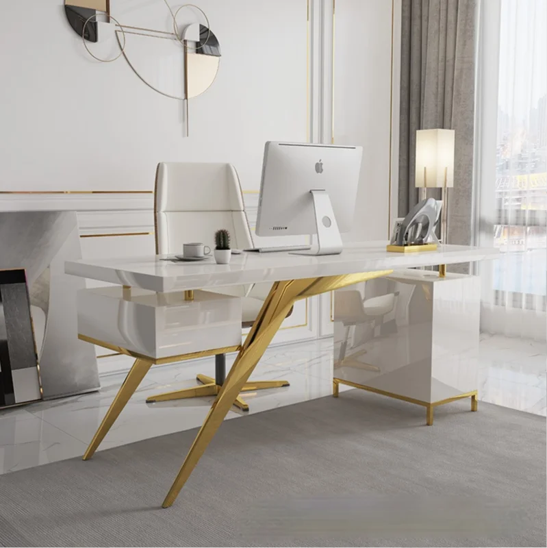 TuyaNordic Post-minimalist Desk Home Solid Wood Computer Table Light Luxury Study Desk 
TuyaNordic Post-minimalist Desk Home Solid Wood Computer Table Light Luxury Study Desk