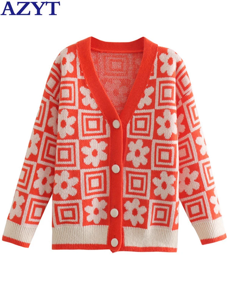 AZYT Women Soft Sweater Cardigan 2022 Autumn Winter Knitted Cardigan Female Jacket Floral Print V Neck Knit Pull Femme Tops
AZYT Women Soft Sweater Cardigan 2022 Autumn Winter Knitted Cardigan Female Jacket Floral Print V Neck Knit Pull Femme Tops