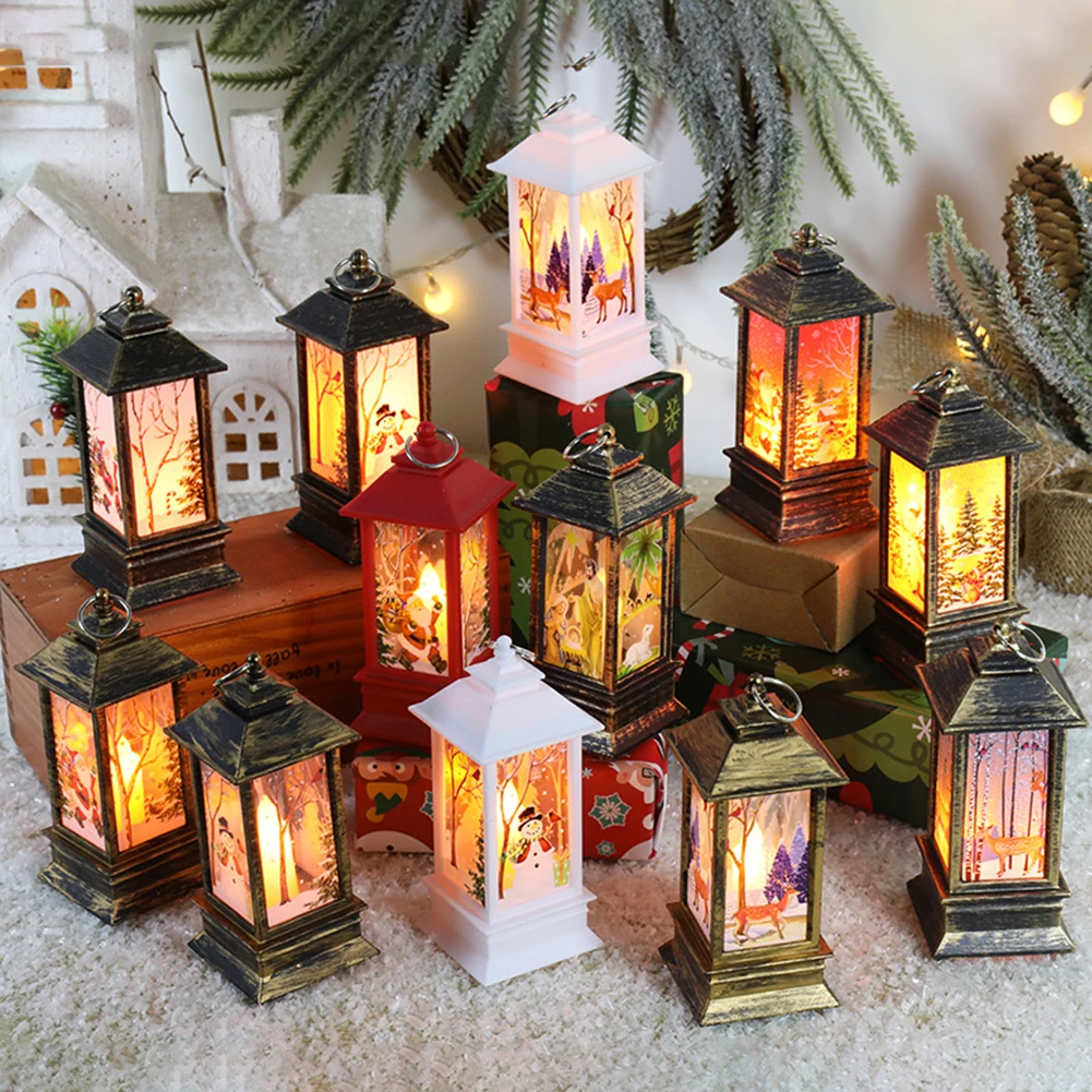 Christmas Lanten LED Hanging Vintage Santa Lamp Snowman Lantern Light Castle Christmas Decor Light Christmas Decorstion For Home
Christmas Lanten LED Hanging Vintage Santa Lamp Snowman Lantern Light Castle Christmas Decor Light Christmas Decorstion For Home