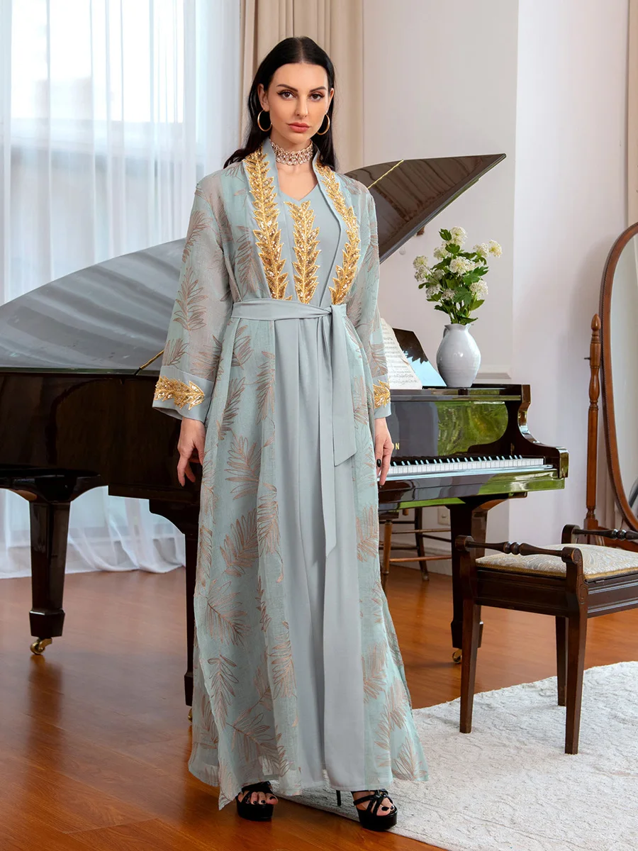 Arab Morocco Muslim Dress Abaya Women Ramadan Hijab Abaya Dubai Turkey Islam Embroidery Kaftan Robe Longue Musulmane Dress Robe 
Arab Morocco Muslim Dress Abaya Women Ramadan Hijab Abaya Dubai Turkey Islam Embroidery Kaftan Robe Longue Musulmane Dress Robe