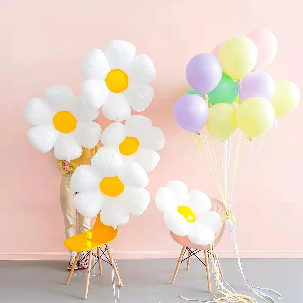 5Pcs Small Daisy Balloon Aluminum Foil Decorative Flower Hawaiian Wedding Birthday Party Confession Helium Color Film Balloons
5Pcs Small Daisy Balloon Aluminum Foil Decorative Flower Hawaiian Wedding Birthday Party Confession Helium Color Film Balloons