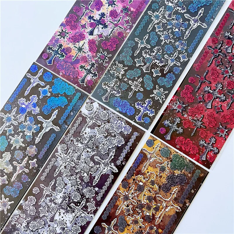1Sheet Cool Cross Rose Stickers Personalized DIY Material Decorative Adhesive Art Supplies Stationery
1Sheet Cool Cross Rose Stickers Personalized DIY Material Decorative Adhesive Art Supplies Stationery