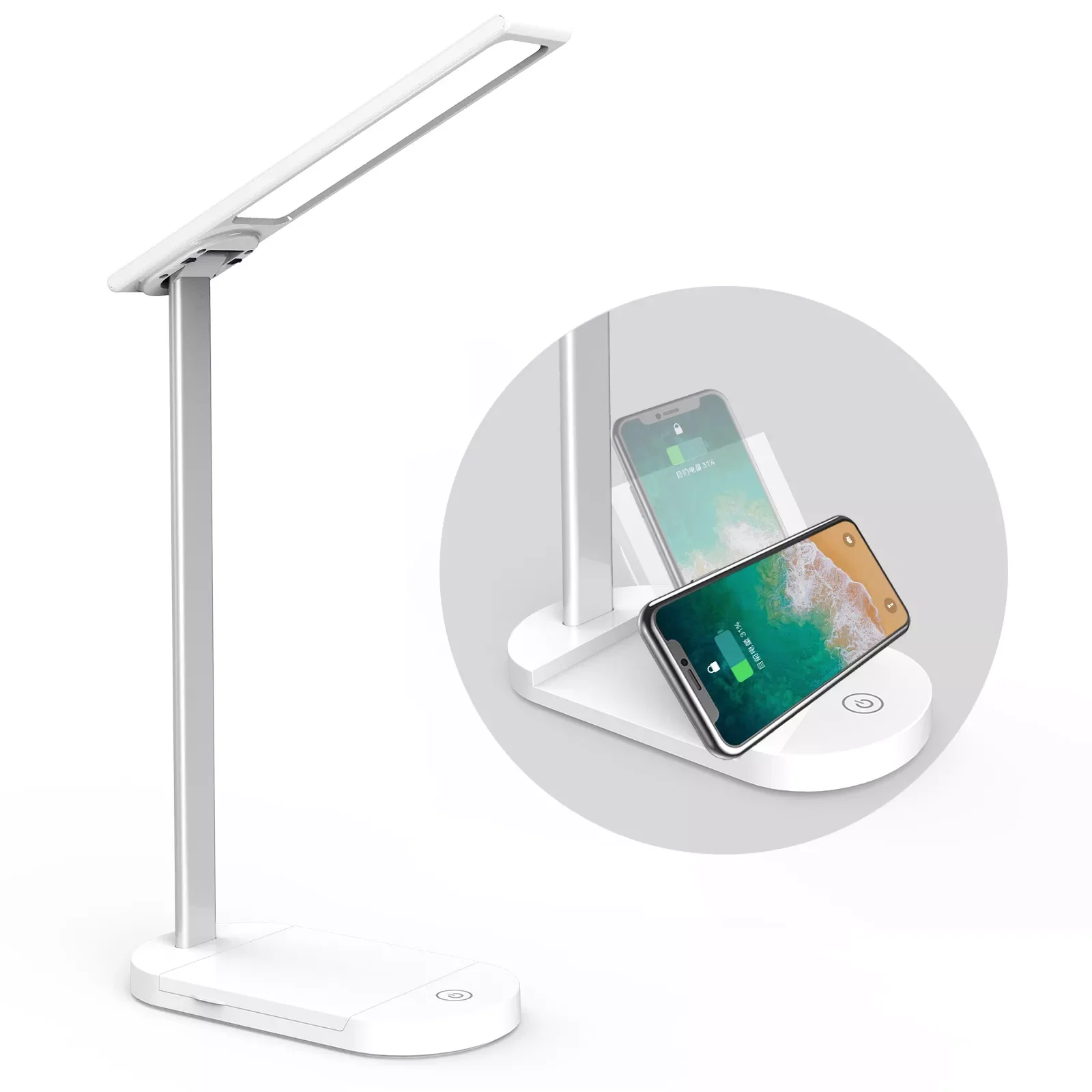 USB Charging Port 15W Fast Wireless Charger Lamps Touch Control Dimmable Eye-Caring Light 5 Lighting Modes & 5 Brightness Le
USB Charging Port 15W Fast Wireless Charger Lamps Touch Control Dimmable Eye-Caring Light 5 Lighting Modes & 5 Brightness Le