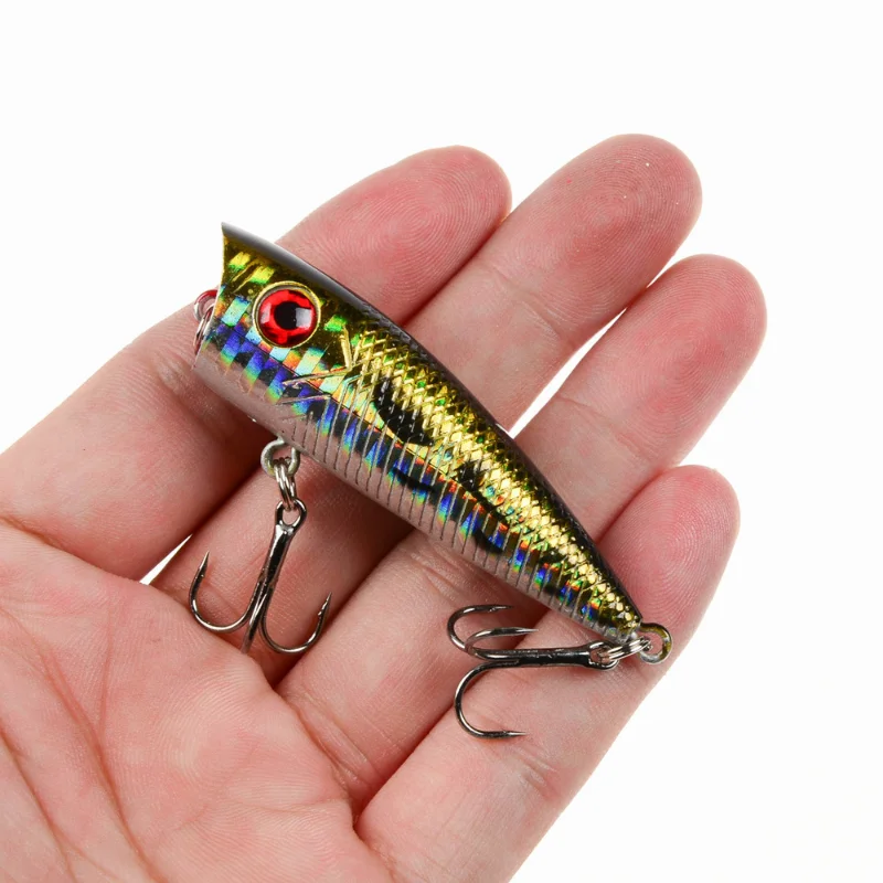 1pcs Popper Fishing Lure 6cm/6.5g Hard Bait Artificial Topwater Bass Trout Pike Wobbler Fishing Tackle with 2 Treble Hooks
1pcs Popper Fishing Lure 6cm/6.5g Hard Bait Artificial Topwater Bass Trout Pike Wobbler Fishing Tackle with 2 Treble Hooks