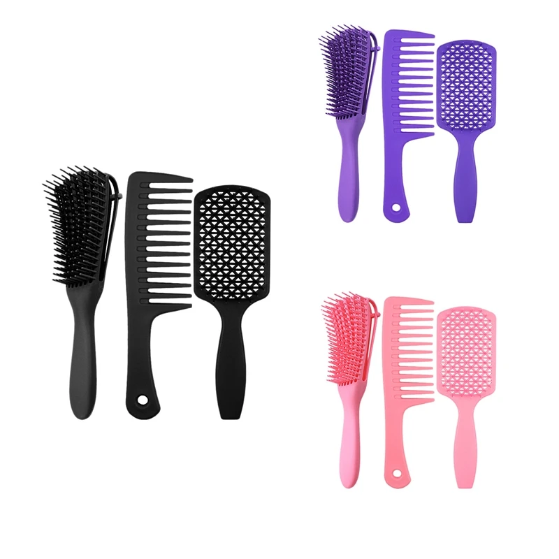3PCS Detangling Hair Brush Set For Hair Detangler 3A To 4C Kinky,Massage Comb For Salon Hairdressing Styling
3PCS Detangling Hair Brush Set For Hair Detangler 3A To 4C Kinky,Massage Comb For Salon Hairdressing Styling