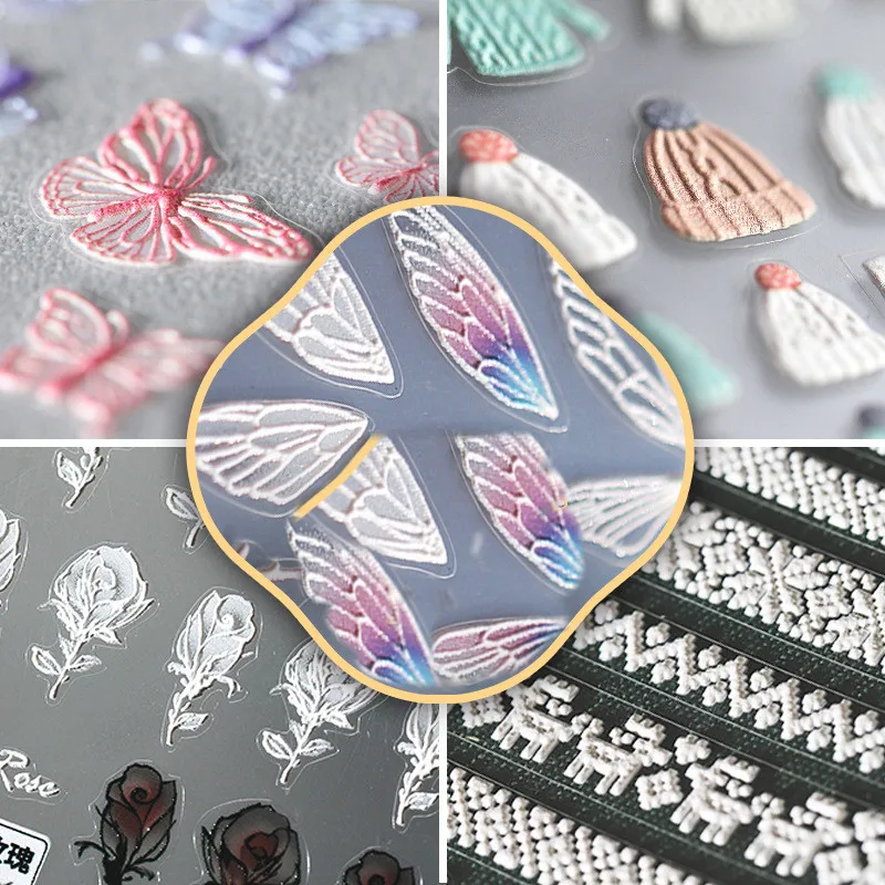 1 Sheet 3D Acrylic Engraved Nail Sticker Sweater Wool Cute White Snowflake Butterfly Wing Colorful Relief Nail Decal
1 Sheet 3D Acrylic Engraved Nail Sticker Sweater Wool Cute White Snowflake Butterfly Wing Colorful Relief Nail Decal